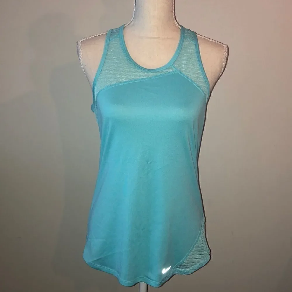 Nike dri-fit asymmetrical mesh racerback tank top